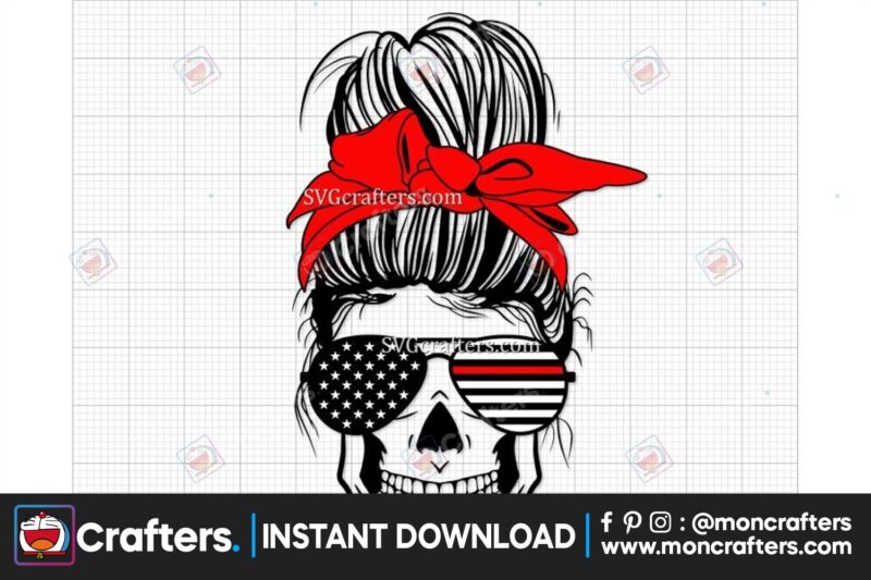 messy-bun-firefighter-svg-fireman-svg
