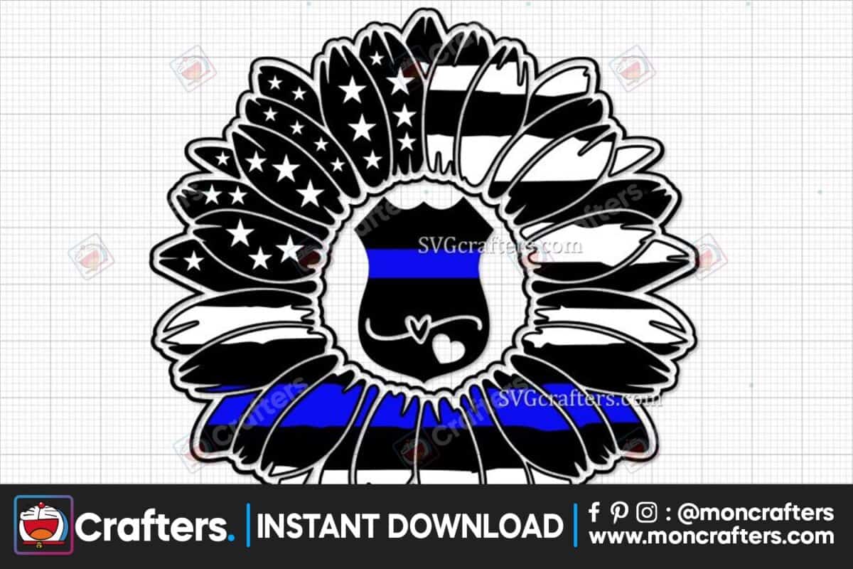 police-sunflower-flag-svg-police-svg