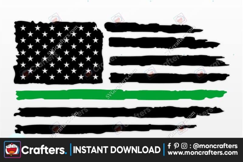 american-distressed-flag-thin-green-line