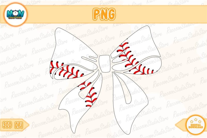 baseball-coquette-bow-png-instant-download