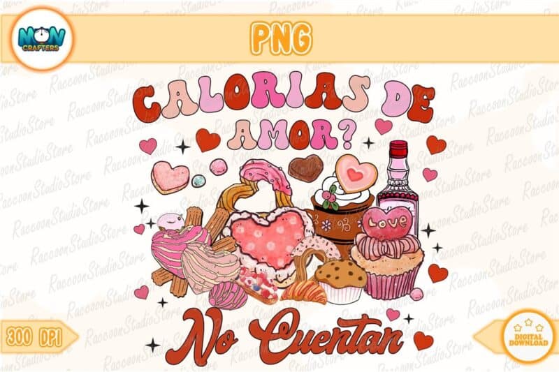 calorias-de-amor-no-cuentan-png-instant-download