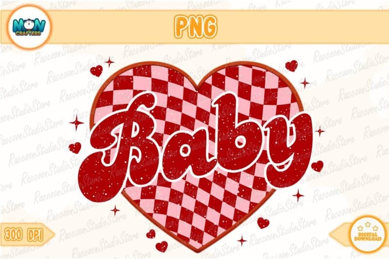 baby-mini-checkered-heart-png-instant-download