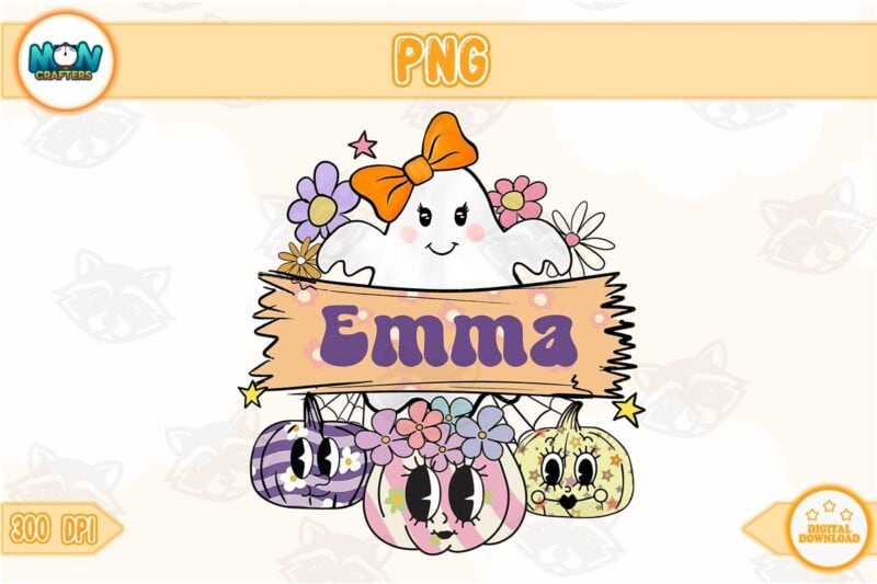 custom-name-kids-checkered-halloween-png-instant-download