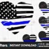 police-heart-svg-heart-blue-line-svg