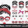 messy-bun-with-glasses-svgmessy-bun-svg