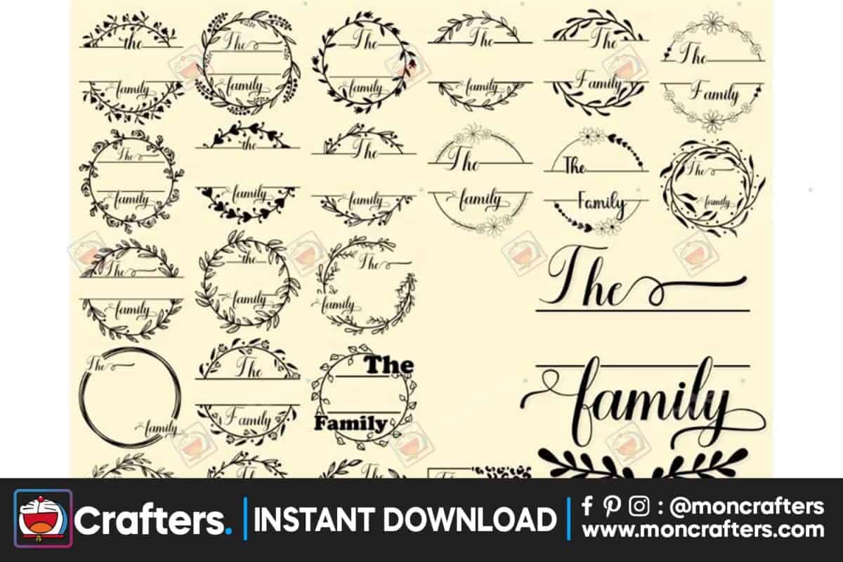 family-name-monogram-svg-bundle-svg