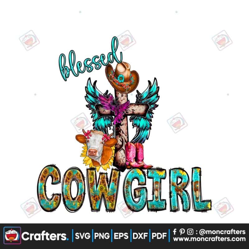 cowgirl-sublimation-blessed-cowgirl-png