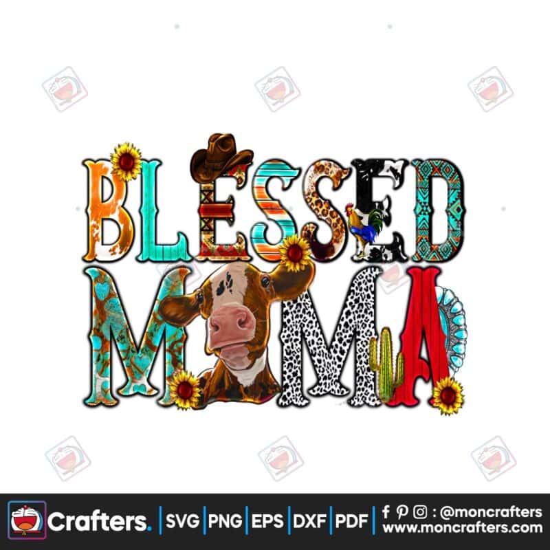 mama-sublimation-blessed-mama-cow-png