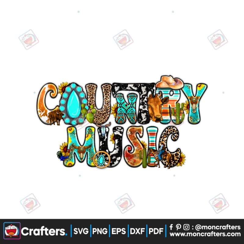 western-sublimation-country-music-png
