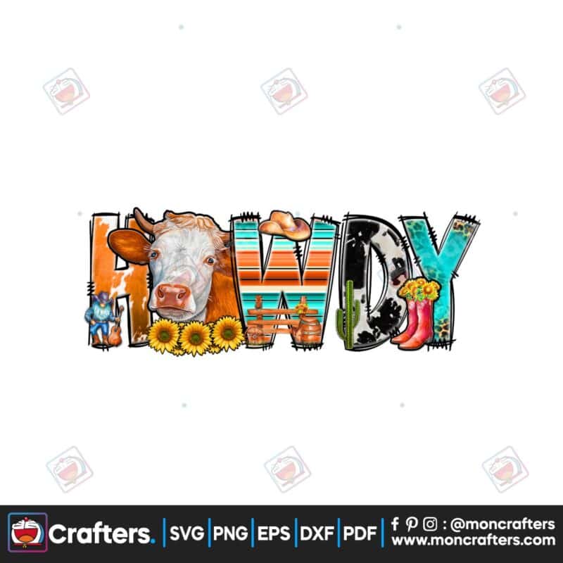 western-sublimation-howdy-png-cow-png