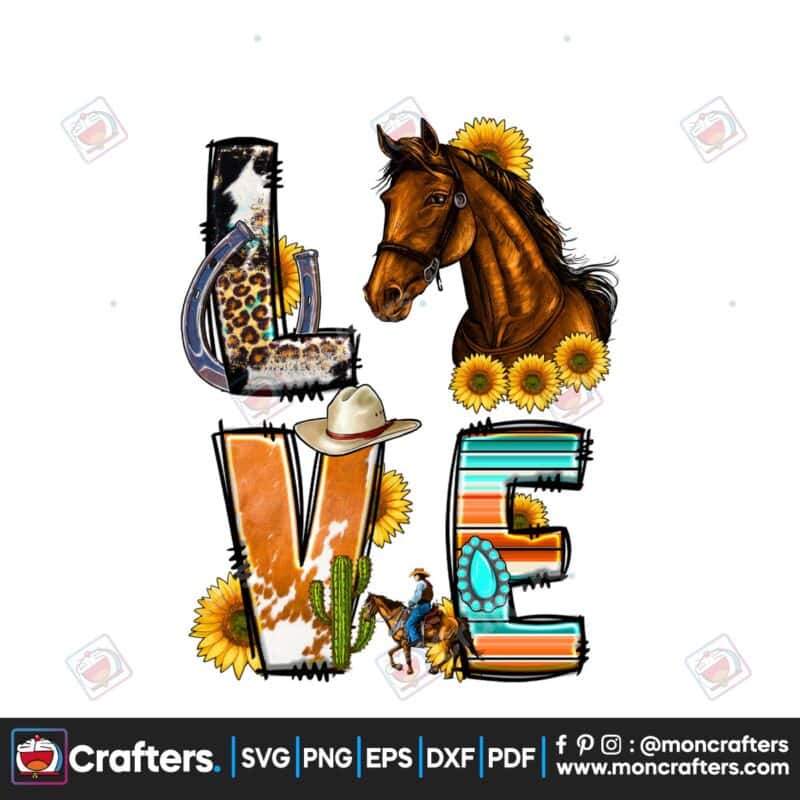 horse-sublimation-love-png-western-png