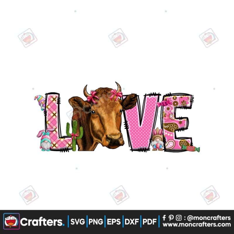 love-sublimation-love-cow-western-cow