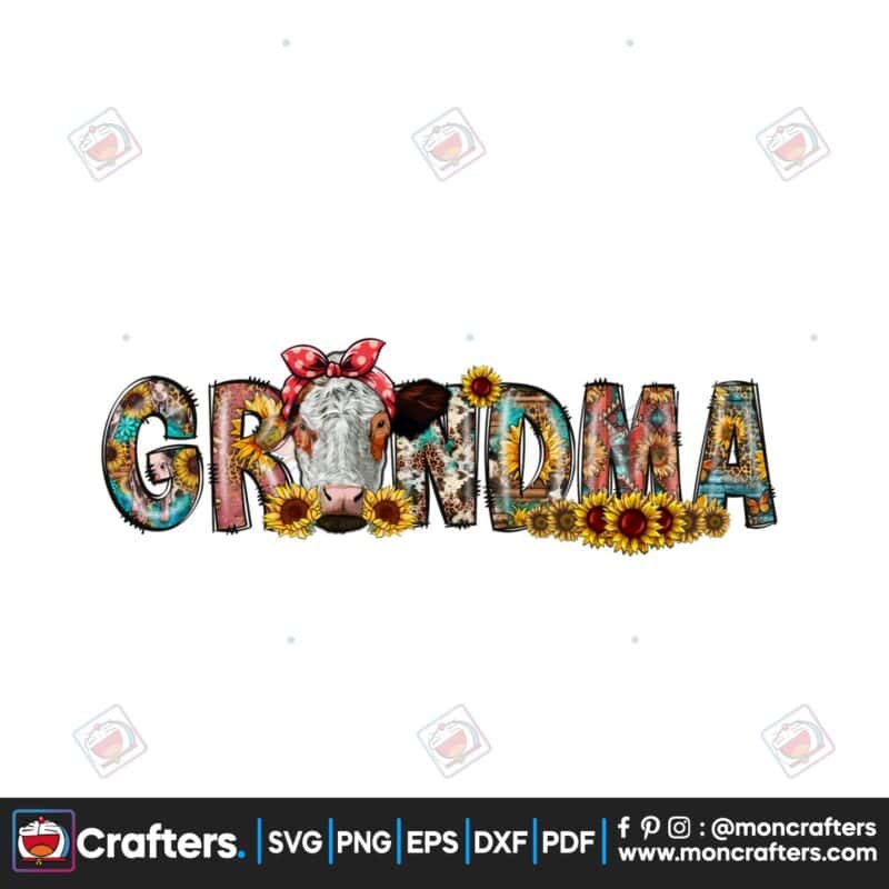 grandma-sublimation-mama-png-cow-png