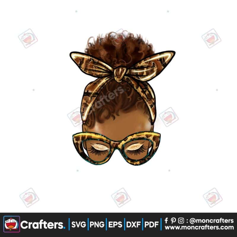 black-woman-png-messy-bun-sublimation