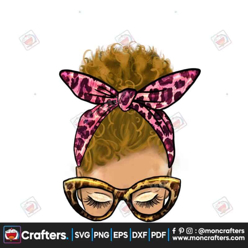 messy-bun-sublimation-messy-bun-clipart