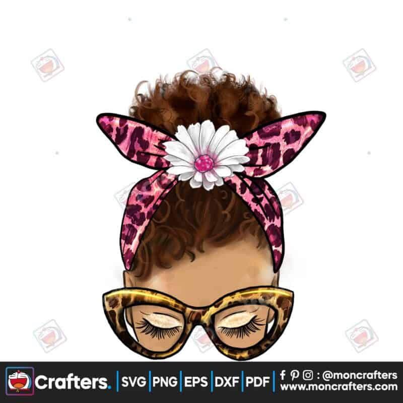 messy-bun-clipart-afro-messy-bun-png