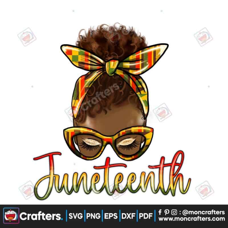 juneteenth-sublimation-afro-messy-bun