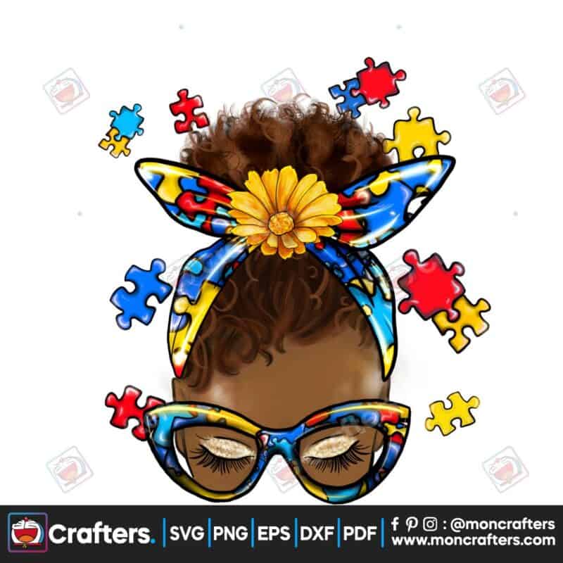autism-awareness-png-afro-messy-bun-png