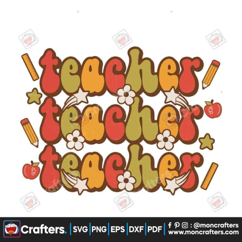 teacher-sublimation-retro-groovy-png