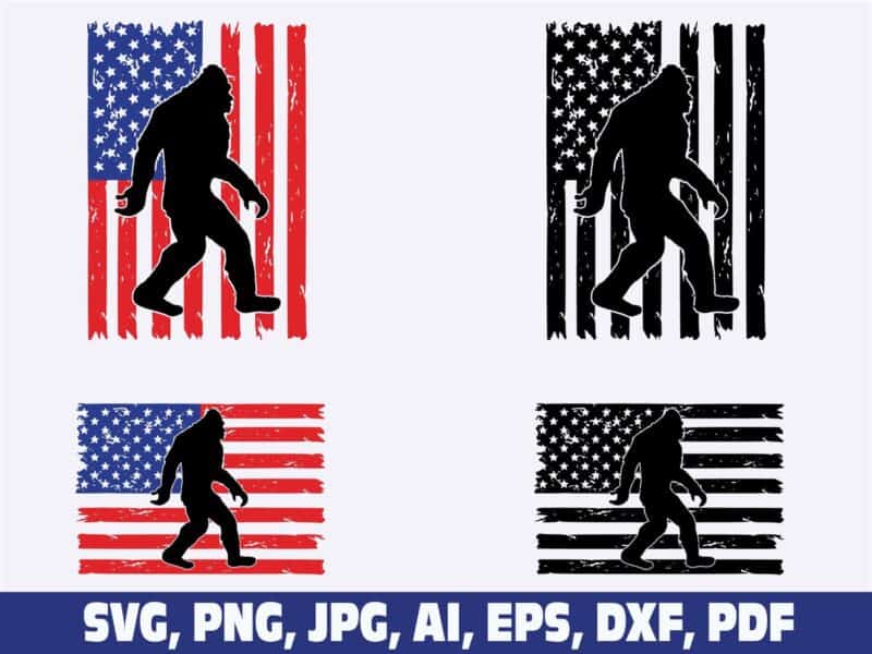 big-foot-usa-flag