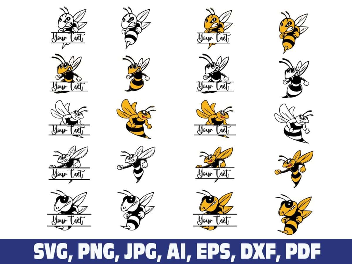 hornet-bee-mascot-svg-png