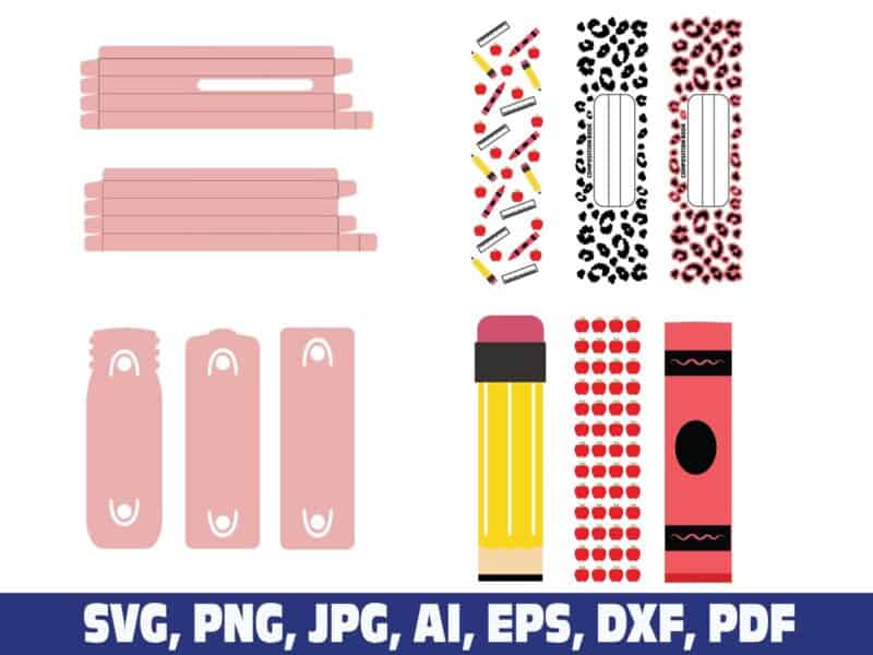 teacher-school-glitter-pen-wraps