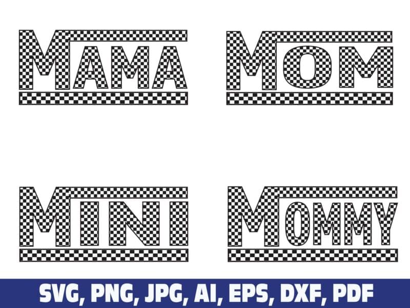 checkered-mama-mom-mommy-mini-racing