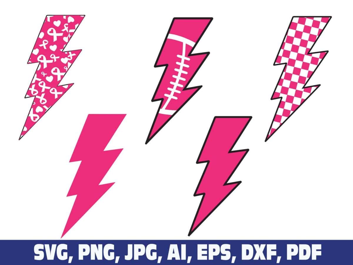 breast-cancer-pink-lightning-bolt-svg