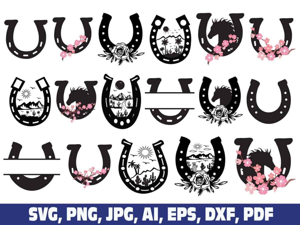 horseshoe-horse-shoe-desert-floral-svg
