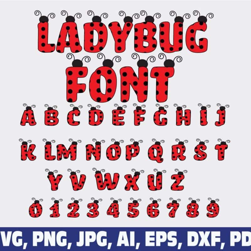 lady-bug-font-letters