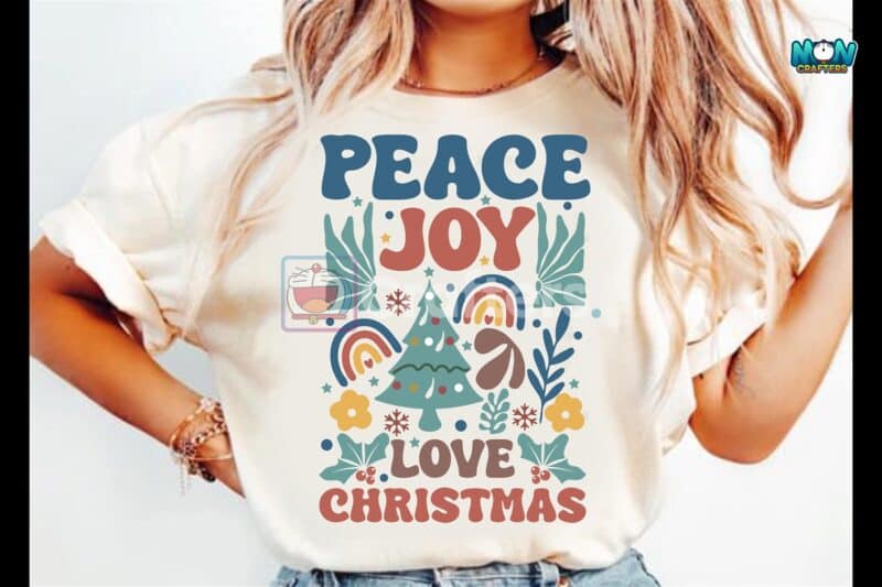 peace-joy-christmas-boho-tree-floral-png