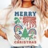 merry-christmas-boho-tree-flower-t-shirt