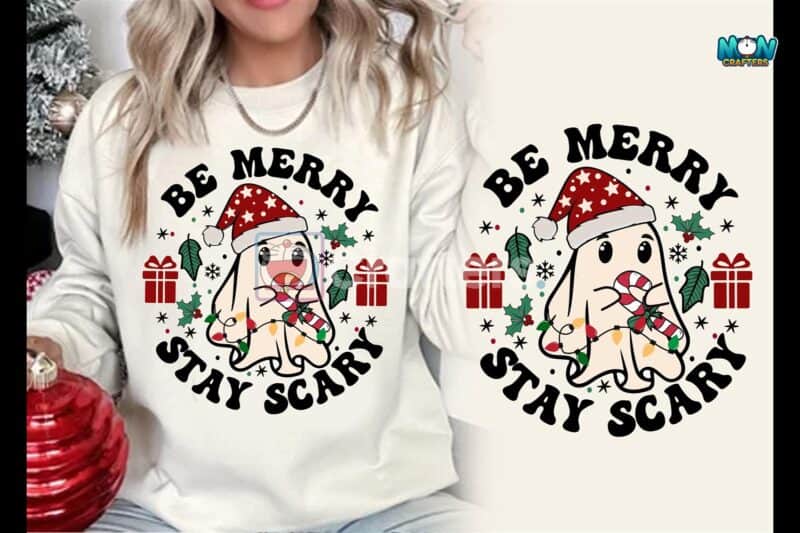 be-merry-stay-scary-cute-christmas-ghost