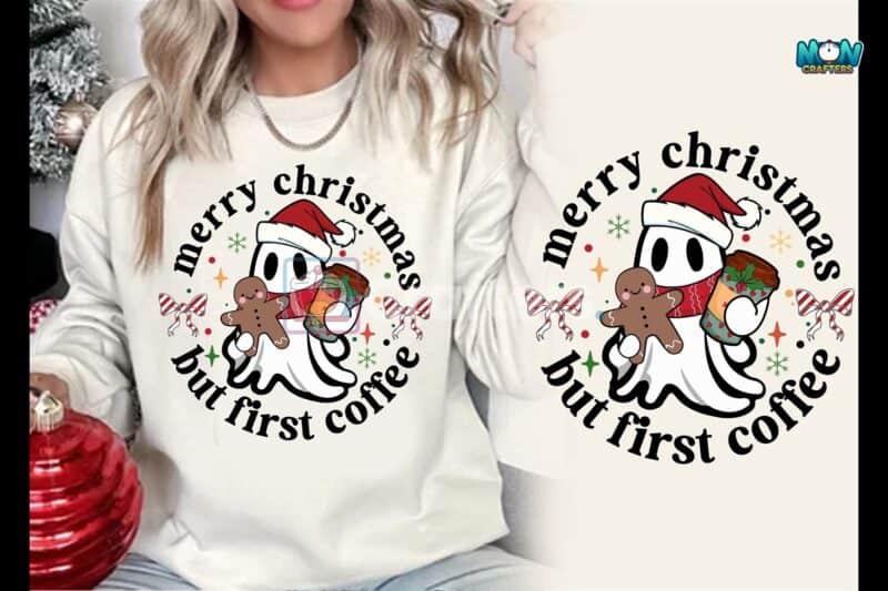 coffee-cute-christmas-ghost-t-shirt