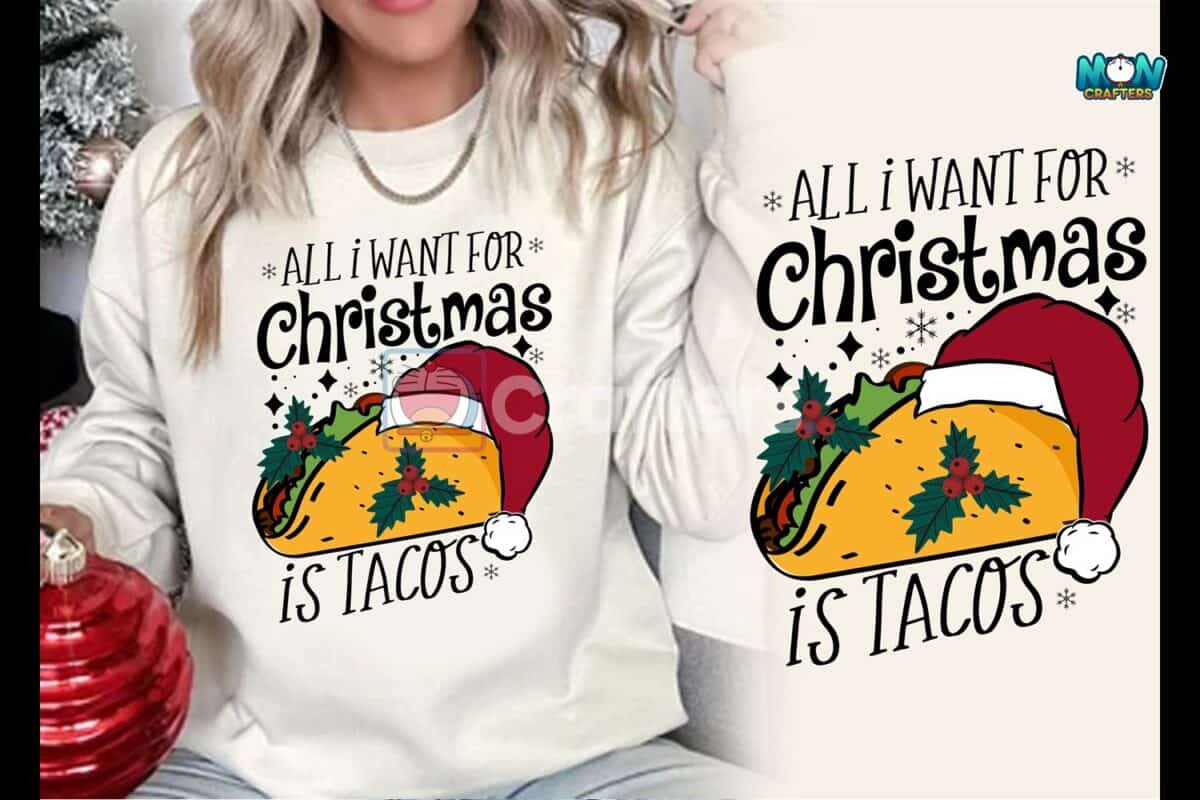 all-i-want-for-christmas-is-tacos-shirt
