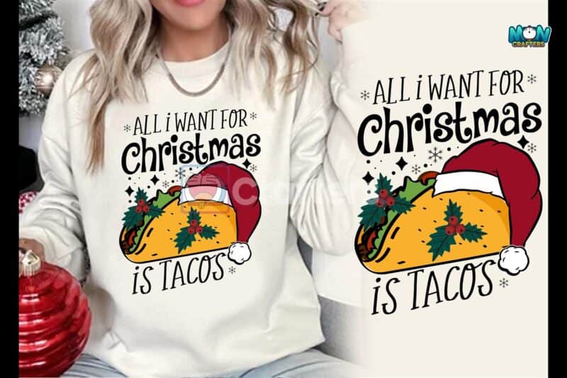 all-i-want-for-christmas-is-tacos-shirt