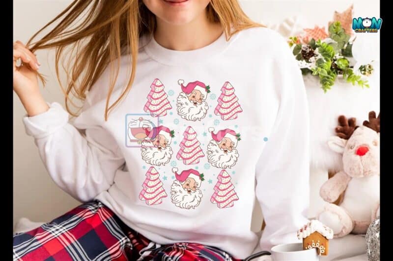 cute-pink-santa-claus-tree-cakes-little