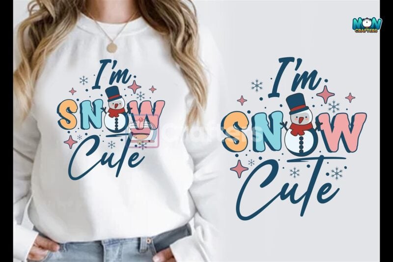 I’m Snow Cute Winter Snowman PNG
