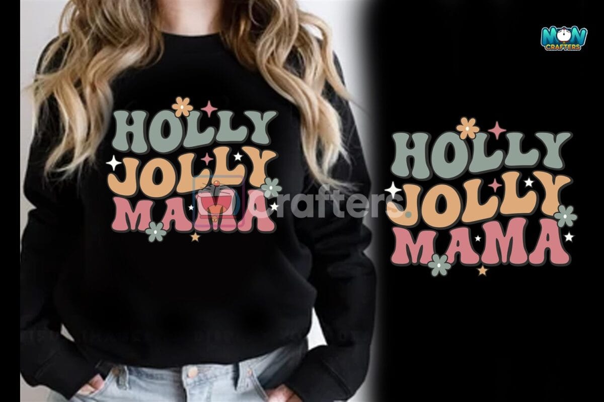 holly-jolly-mama-christmas-t-shirt